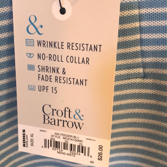 Croft & Borrow Easy Care Striped Polo Shirts - Picture 4 of 6